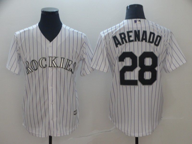 Men Colorado Rockies #28 Arenado White Game MLB Jersey->colorado rockies->MLB Jersey